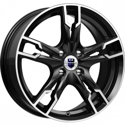 K&K Солар 7x17 5*108 ET43 DIA67.1 Алмаз черный Литой